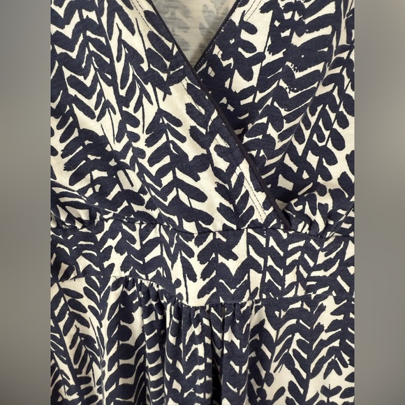 Women’s Boden Navy and White Floral Cotton Knit Dress - Size 6 - Picture 5 of 7